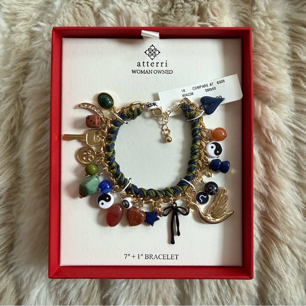 *NEW VIRAL* TJ Maxx Charm Bracelet Beaded 2025 TikTok - Gold Green